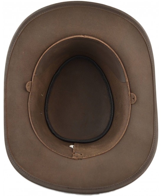 Leather Western Hat - Australian Brown