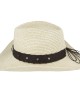 Straw Western Hat - Longhorn with Brown Hatband