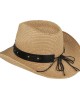 Straw Western Hat - Steer with Brown Hatband