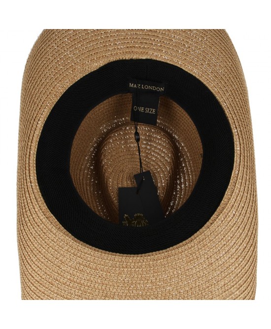 Straw Western Hat - Longhorn with Brown Hatband