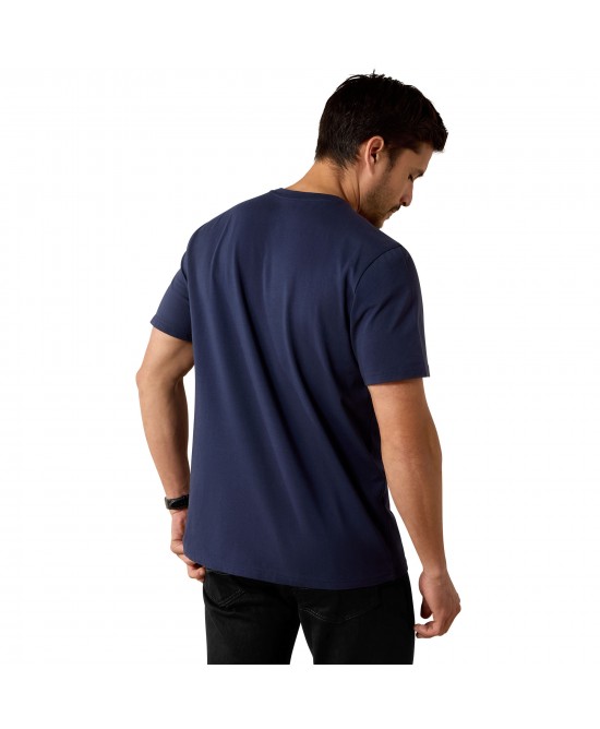 Ariat - Vertical Logo Navy T-Shirt