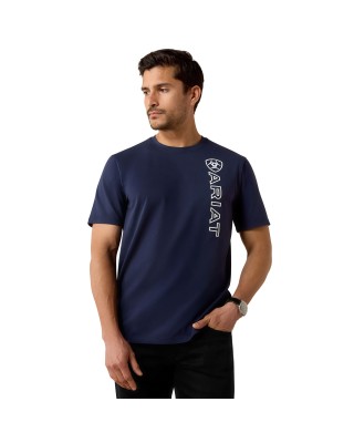 Ariat - Vertical Logo Navy T-Shirt