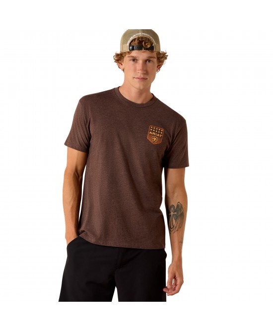 Ariat - Stripe Patriotic Badge T-Shirt Brown Ariat - Stripe Patriotic Badge T-Shirt Brown