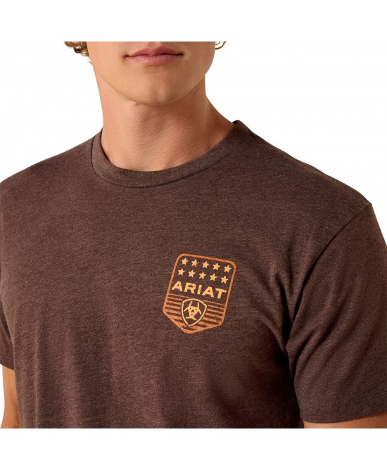 Ariat - Stripe Patriotic Badge T-Shirt Brown Ariat - Stripe Patriotic Badge T-Shirt Brown