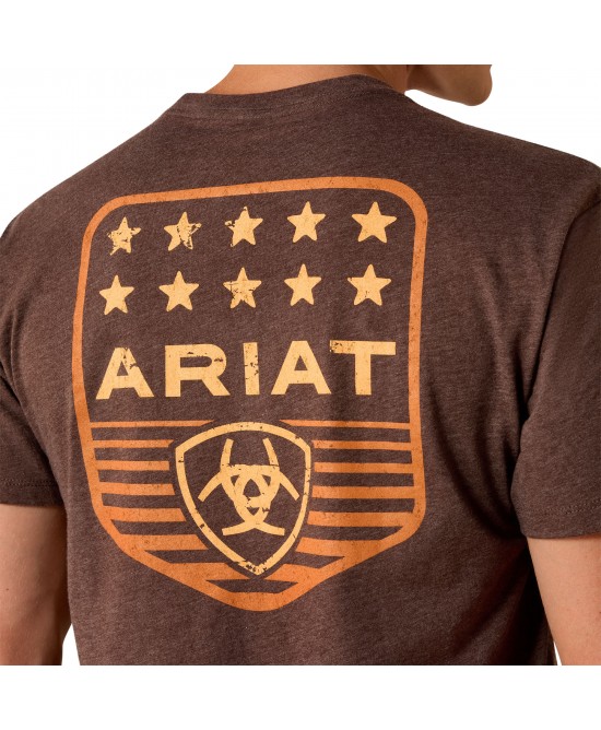 Ariat - Stripe Patriotic Badge T-Shirt Brown Ariat - Stripe Patriotic Badge T-Shirt Brown