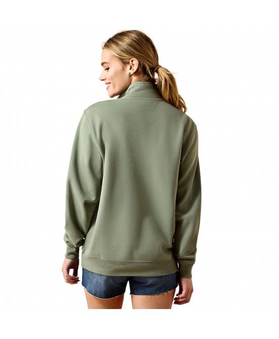 Ariat - Logo 1/2 Zip Sweatshirt Green