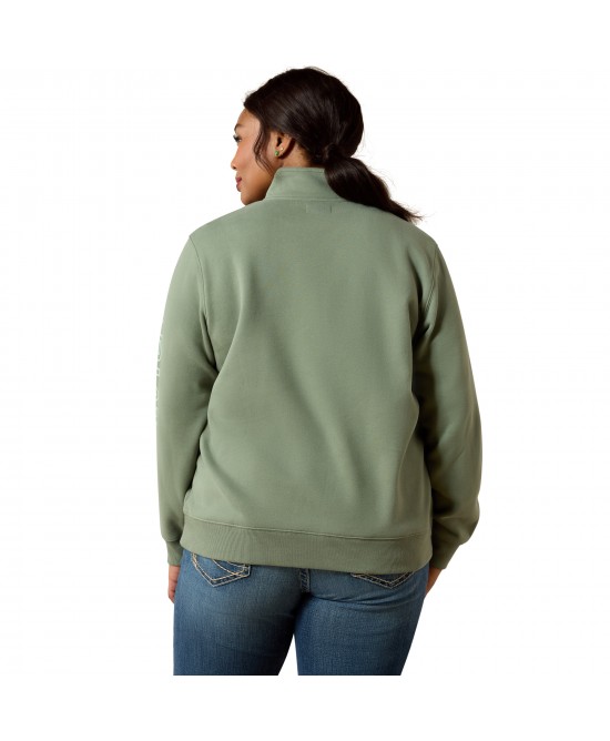 Ariat - Logo 1/2 Zip Sweatshirt Green