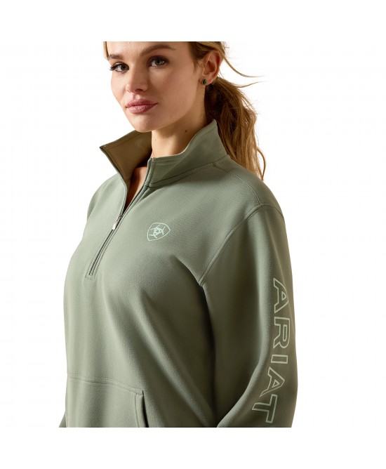 Ariat - Logo 1/2 Zip Sweatshirt Green
