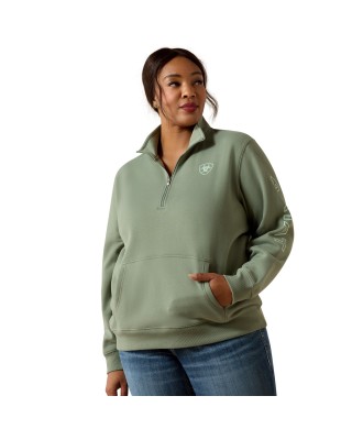 Ariat - Logo 1/2 Zip Sweatshirt Green