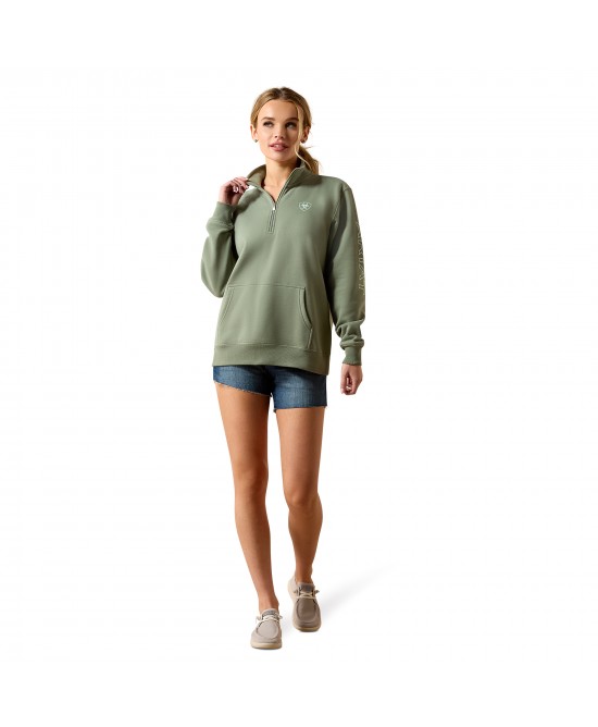 Ariat - Logo 1/2 Zip Sweatshirt Green