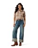 Ariat - Billie Jean White Pepper Coral Plaid Western Shirt