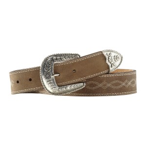 Leather Belt - Ariat Diamond Ogee Belt Leather Belt - Ariat Diamond Ogee Belt