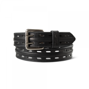 Leather Belt - Ariat Work Double Prong Black