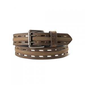 Leather Belt - Ariat Work Double Prong Brown