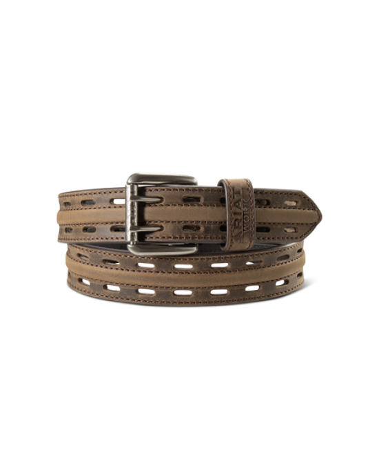 Leather Belt - Ariat Work Double Prong — Non-Removable Buckle