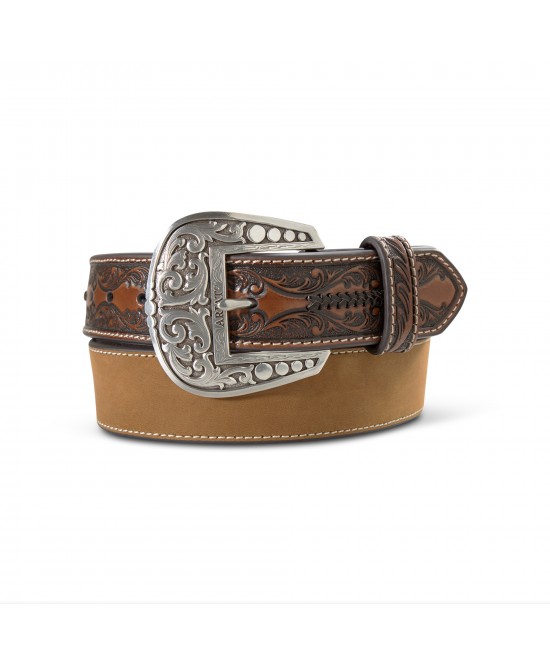 Leather Belt - Ariat Distressed Brown