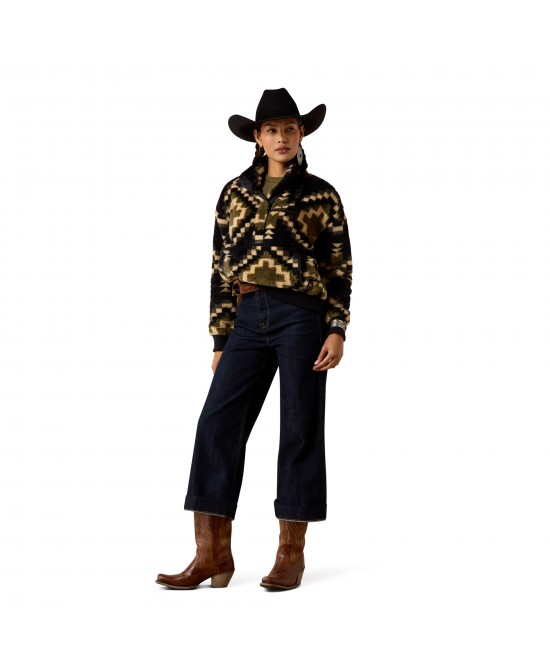 Ariat - Berber Sweatshirt Black Aztec Jumper Ariat - Berber Sweatshirt Black Aztec Jumper