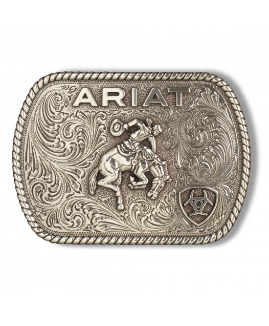 Belt Buckle - Ariat Rectangle Buckle Saddle Bronc Motif Belt Buckle - Ariat Rectangle Buckle Saddle Bronc Motif