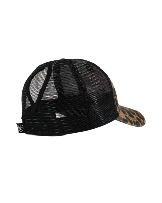 Trucker Hat -  Embossed Logo Cheetah Print