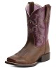 Ariat - Children's Tombstone Plum Wide Square Toe Western Boot