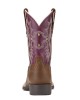 Ariat - Children's Tombstone Plum Wide Square Toe Western Boot