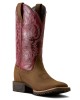 Ariat - Hybrid Ranchwork Berry Wide Square Toe Western Boot Ariat - Hybrid Ranchwork Berry Wide Square Toe Western Boot