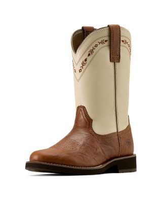 Ariat - Kearney Beige Round Toe Western Boot