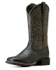 Ariat - Round Up Black Remuda Wide Square Toe Western Boot Ariat - Round Up Black Remuda Wide Square Toe Western Boot