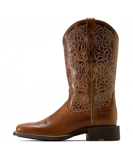 Ariat - Round Up Brown Remuda Wide Square Toe Western Boot Ariat - Round Up Brown Remuda Wide Square Toe Western Boot