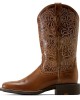 Ariat - Round Up Brown Remuda Wide Square Toe Western Boot Ariat - Round Up Brown Remuda Wide Square Toe Western Boot