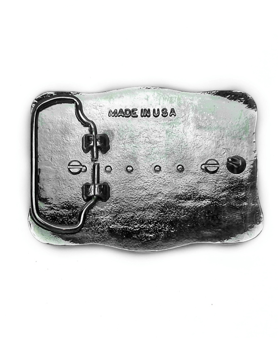 Belt Buckle - Curvy Rectangle Buckle Red Shell