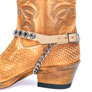 Boot Straps - Circular Beige