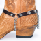 Boot Straps - Crystal Dark Brown with Chains