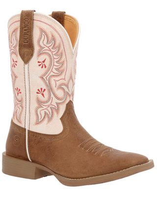 Durango - Ladies Westward™ Embroidered Brown & Cream Western Boot