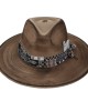 Rocker Distressed Fedora Hat Brown Rocker Distressed Fedora Hat Brown