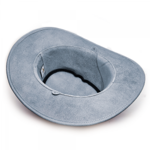 Leather Western Hat - Grey