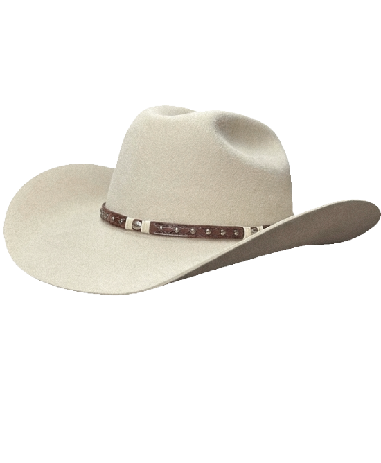 Wool Felt Western Sand Hat - Cognac Hatband Wool Felt Western Sand Hat - Cognac Hatband