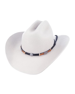 Wool Felt Western Silver Grey Hat