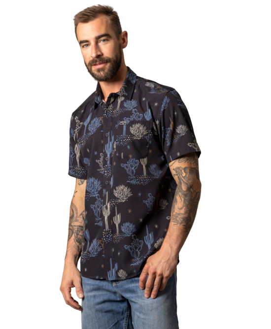Kimes Ranch - Dunn Black Men's Short Sleeve Shirt