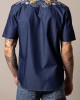 Kimes Ranch - Leland Indigo Men's Short Sleeve Shirt