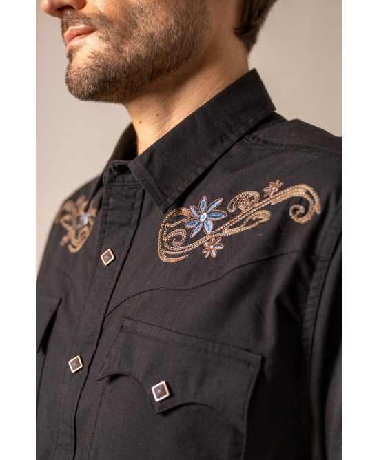 Kimes Ranch - Leland Black Men's Short Sleeve Shirt