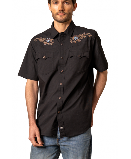 Kimes Ranch - Leland Black Men's Short Sleeve Shirt