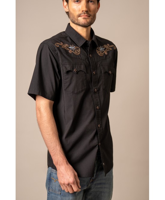 Kimes Ranch - Leland Black Men's Short Sleeve Shirt