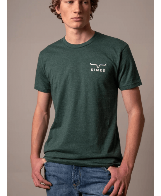 Kimes Ranch - Heavy Text Heather Forest Green Men's T-shirt Kimes Ranch - Heavy Text Heather Forest Green Men's T-shirt