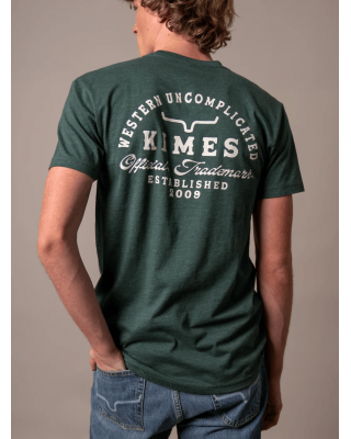 Kimes Ranch - Heavy Text Heather Forest Green Men's T-shirt