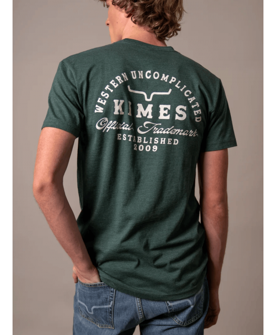 Kimes Ranch - Heavy Text Heather Forest Green Men's T-shirt Kimes Ranch - Heavy Text Heather Forest Green Men's T-shirt
