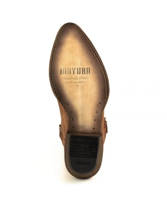 Mayura 2374 Lavado Cognac Cowboy Ankle Boots