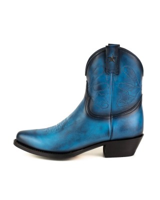 Mayura 2374 Azul Ladies Cowboy Ankle Boots