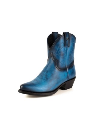Mayura 2374 Azul Ladies Cowboy Ankle Boots