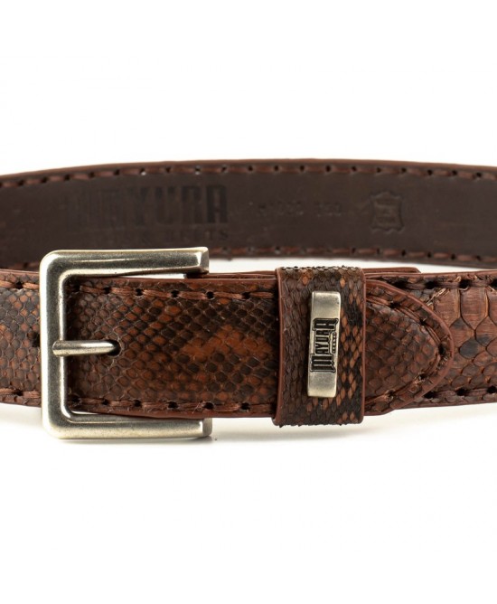 Mayura 1020 Snakeskin Python Belt Castana